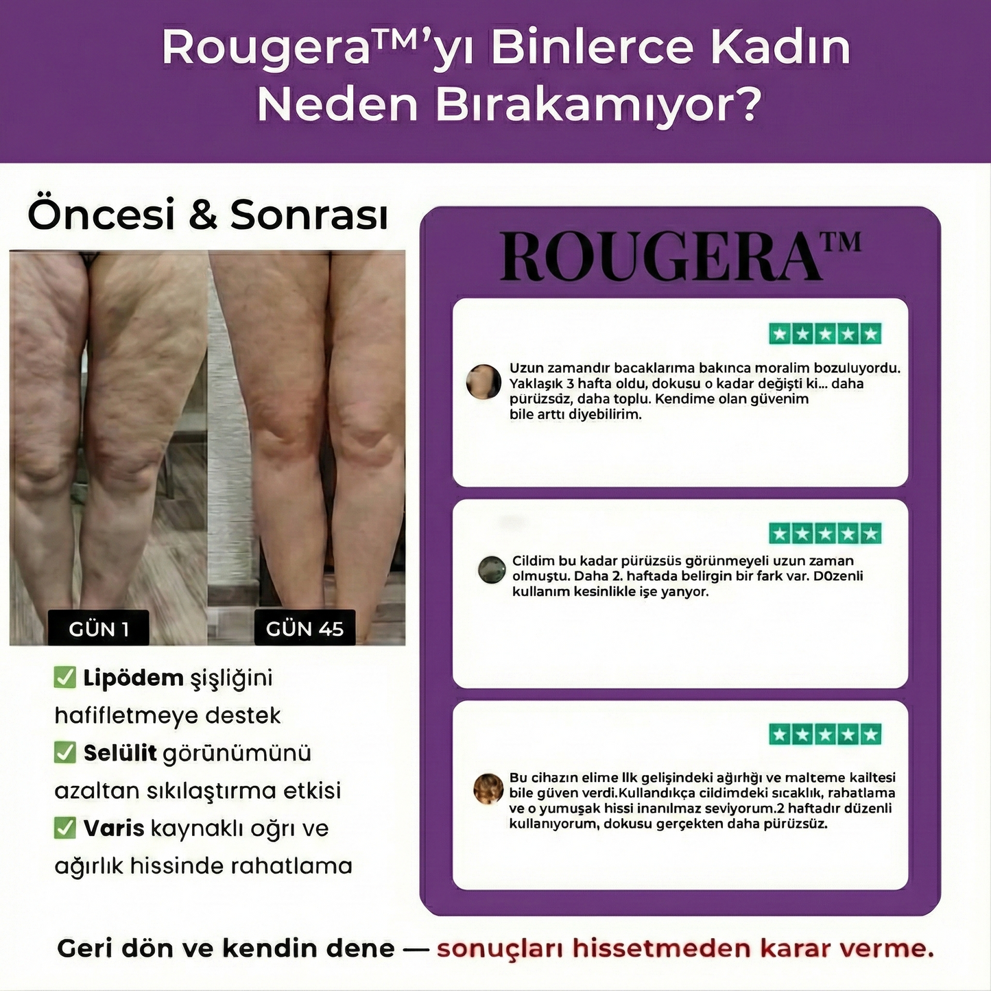 Rougera™ Yeni Nesil Selülit, Yağlanma, Lipödem giderici Masaj Aleti
