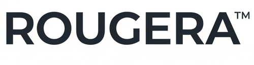 ROUGERA™ BU  İSME DÜZ MODERN BİR LOGO YAP ARKA PLAN BEYAZ OLSUN